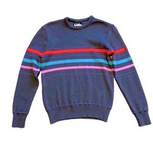 Vintage Lido of California 100% pure wool sweater large skiing retro